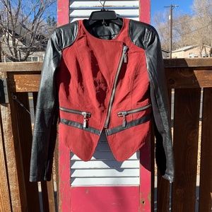 INVENTORY LIQUIDATION SALE! The Filmore Faux Leather & Textile Jacket Size XS